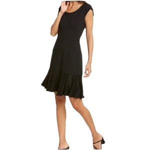 NWT Rebecca Taylor “Terri” Satin Flounce Hem Dress